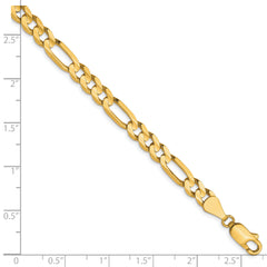 10K 5.25mm Concave Figaro Chain