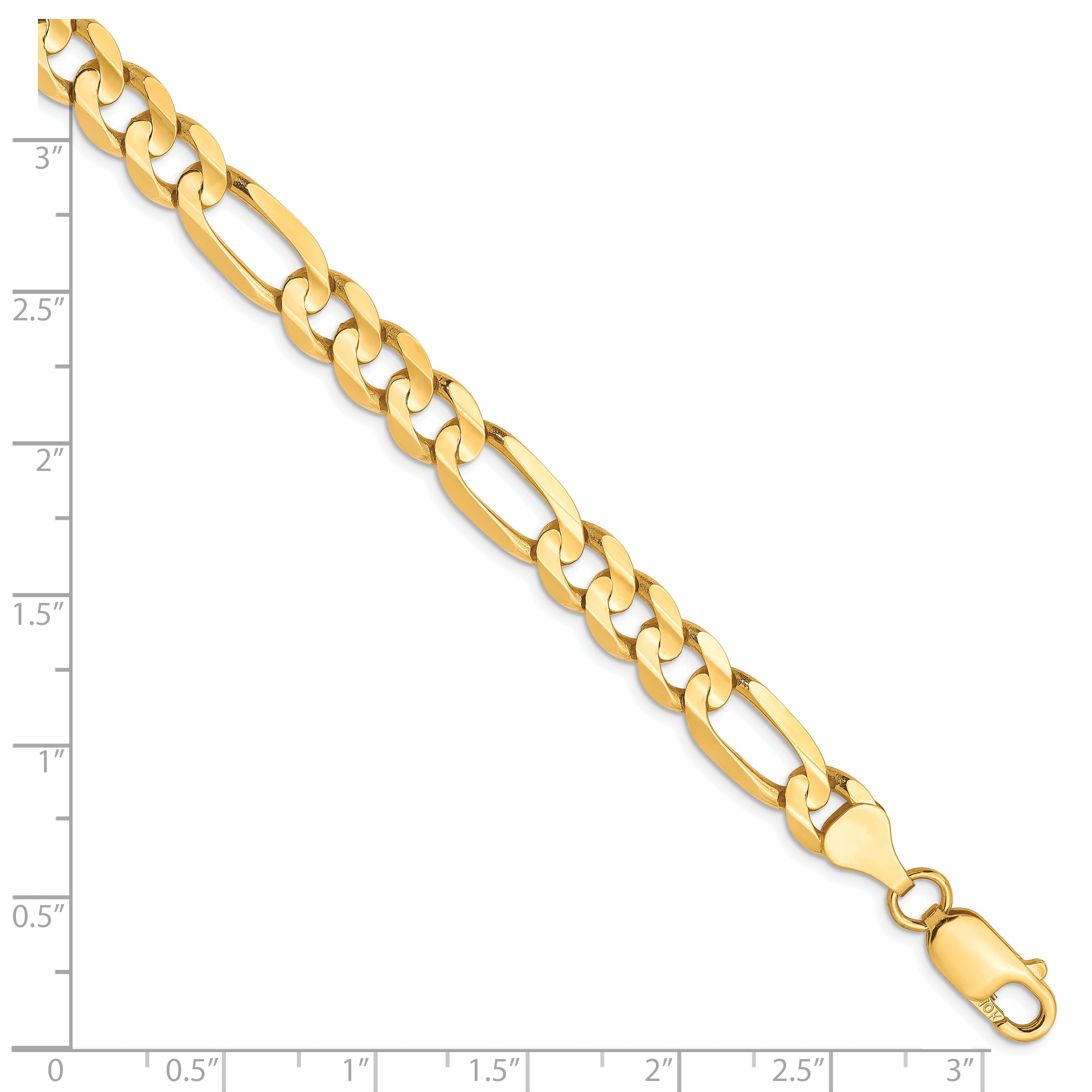 10K 6.75mm Concave Figaro Chain