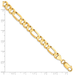 10K 6.75mm Concave Figaro Chain