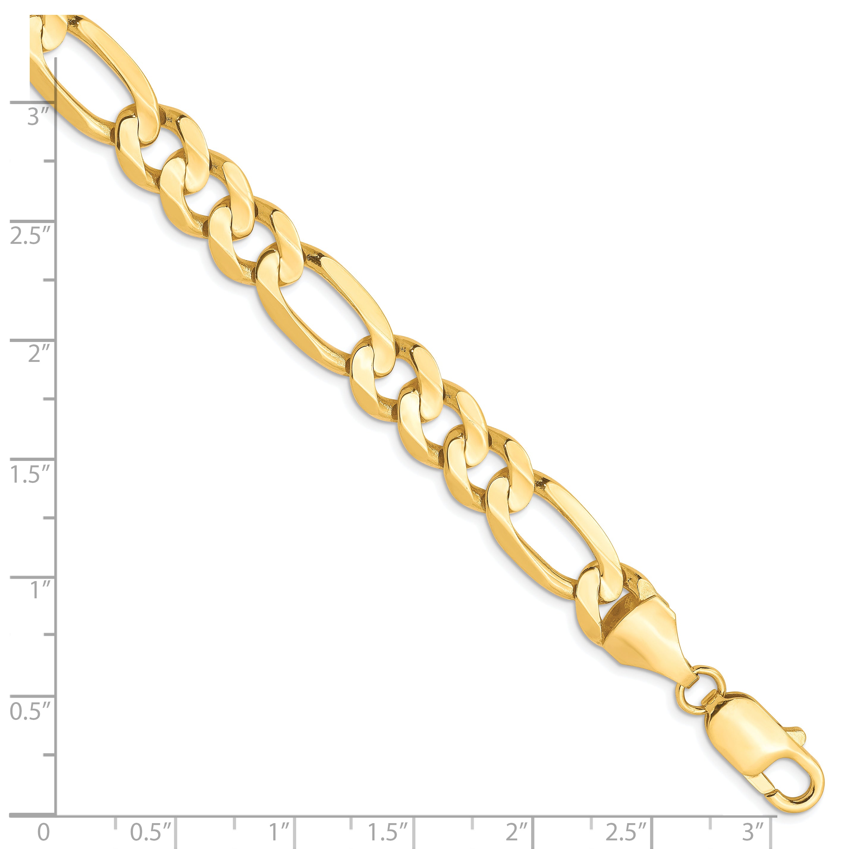 10K 8.75mm Concave Figaro Chain