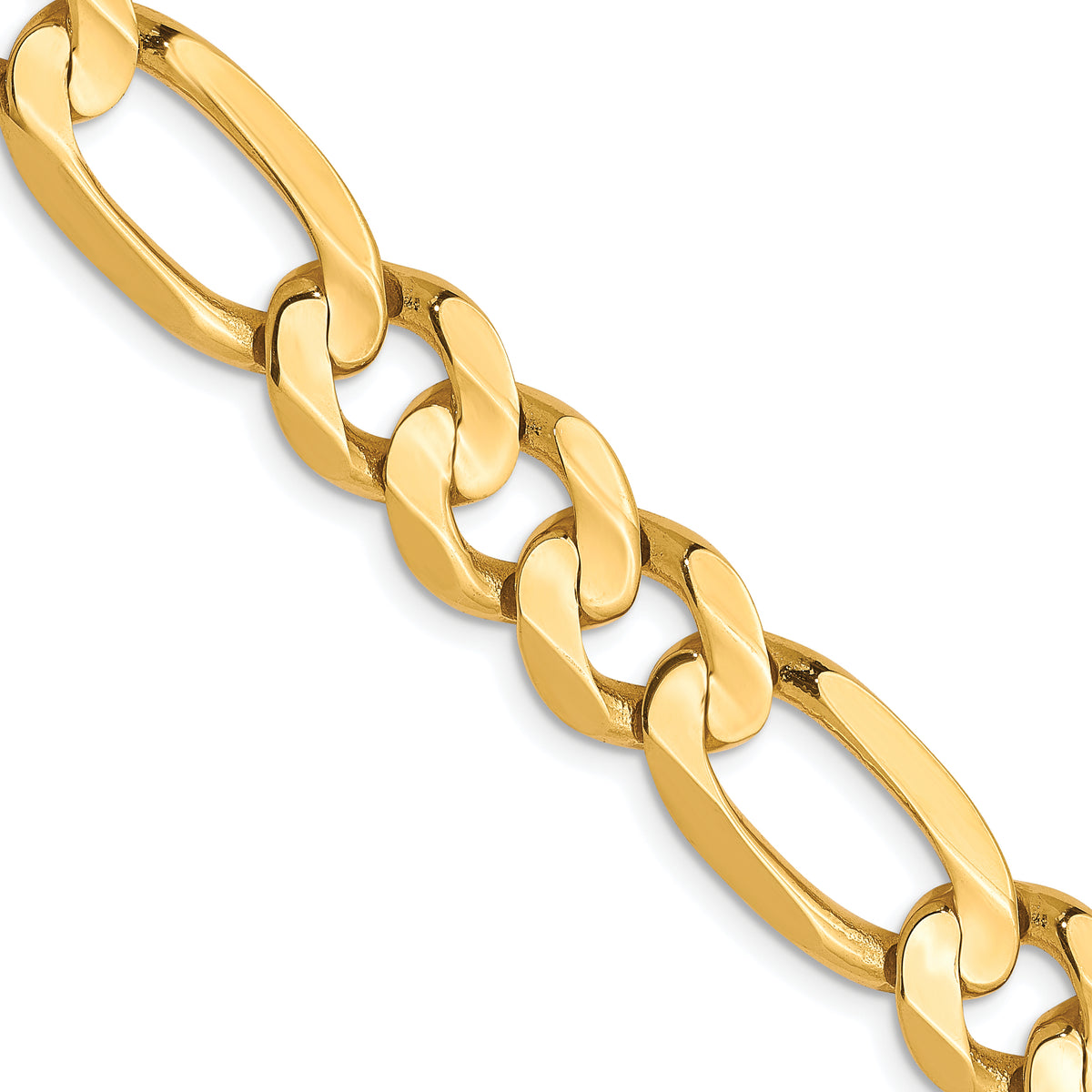 10K 8.75mm Concave Figaro Chain