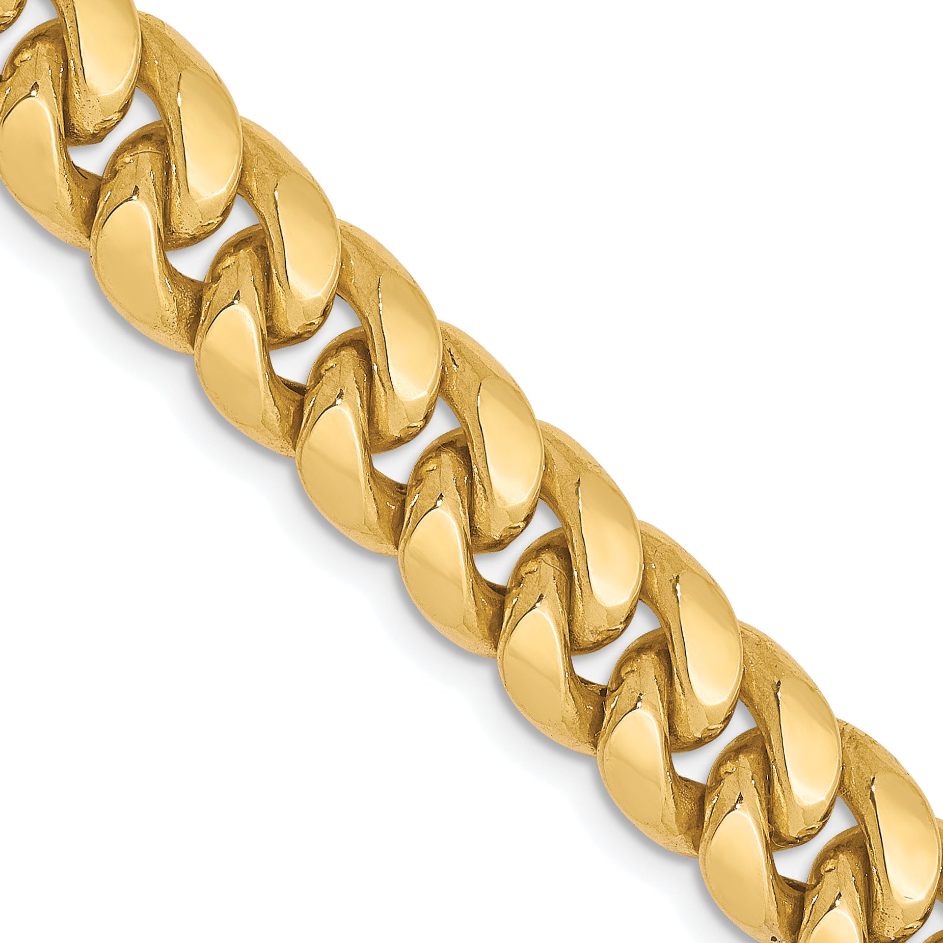 10K 7.3mm Semi-Solid Miami Cuban Chain