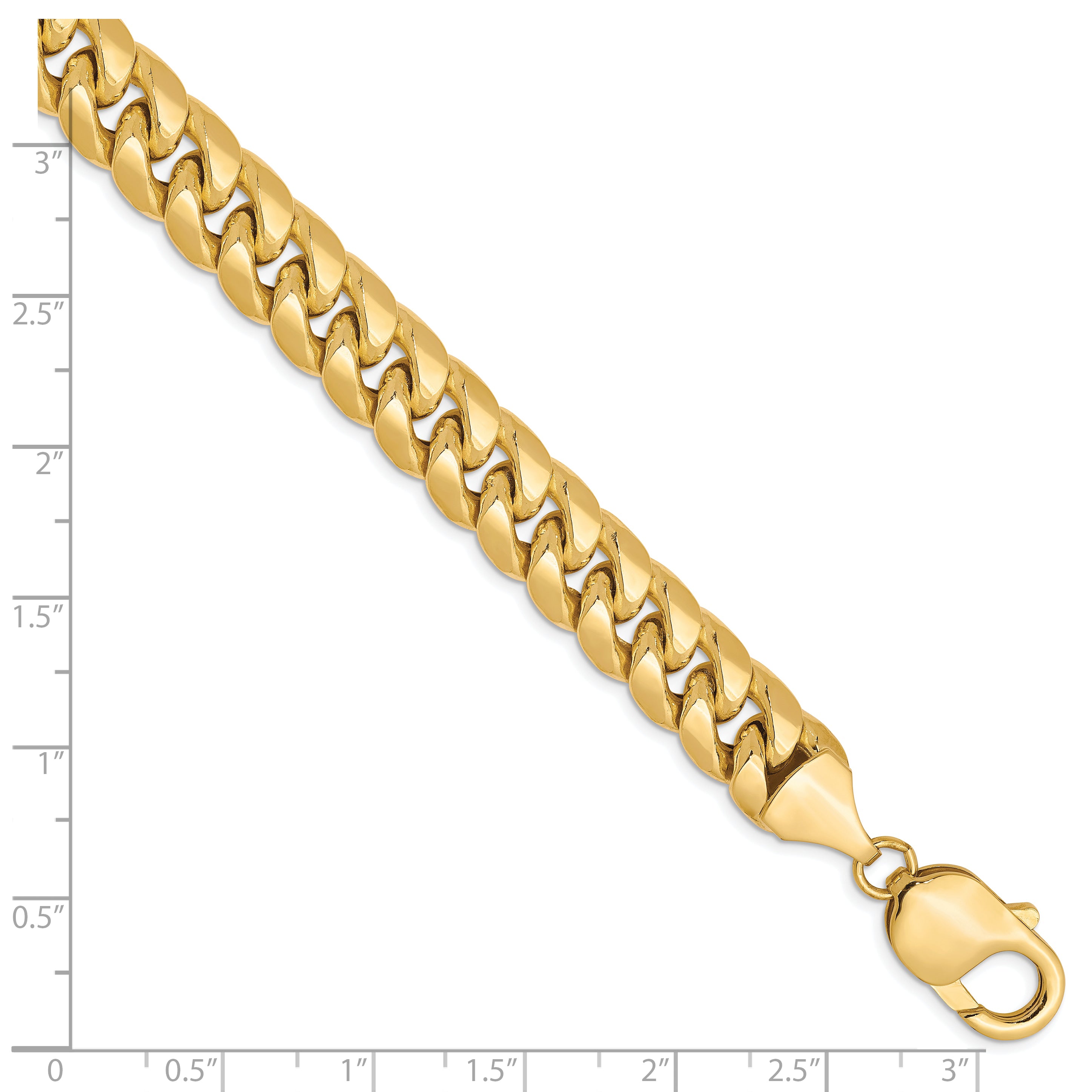 10K Semi-Solid 9.3mm Miami Cuban Chain