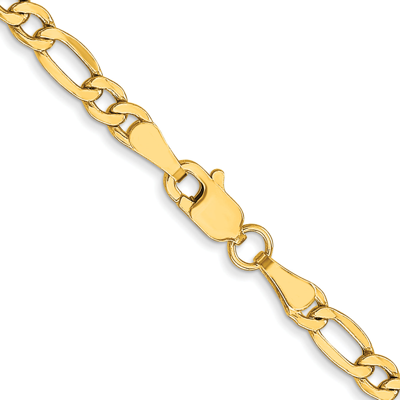 10K 3.5mm Semi-Solid Figaro Chain