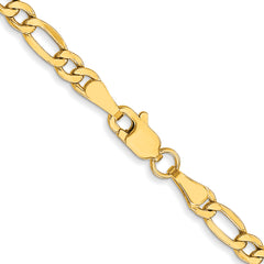 10K 3.5mm Semi-Solid Figaro Chain