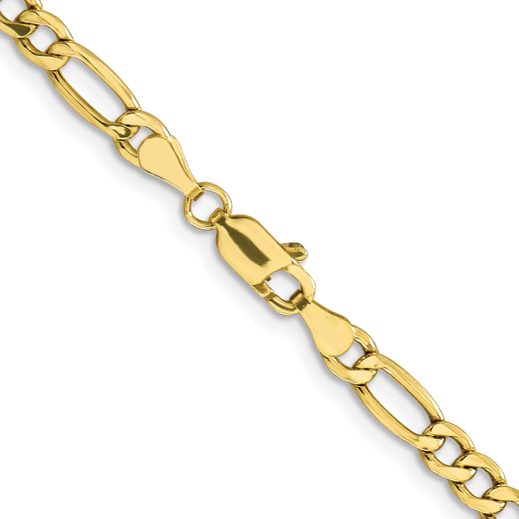 10K 4.75mm Semi-Solid Figaro Chain