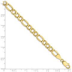 10K 5.35mm Semi-Solid Figaro Chain