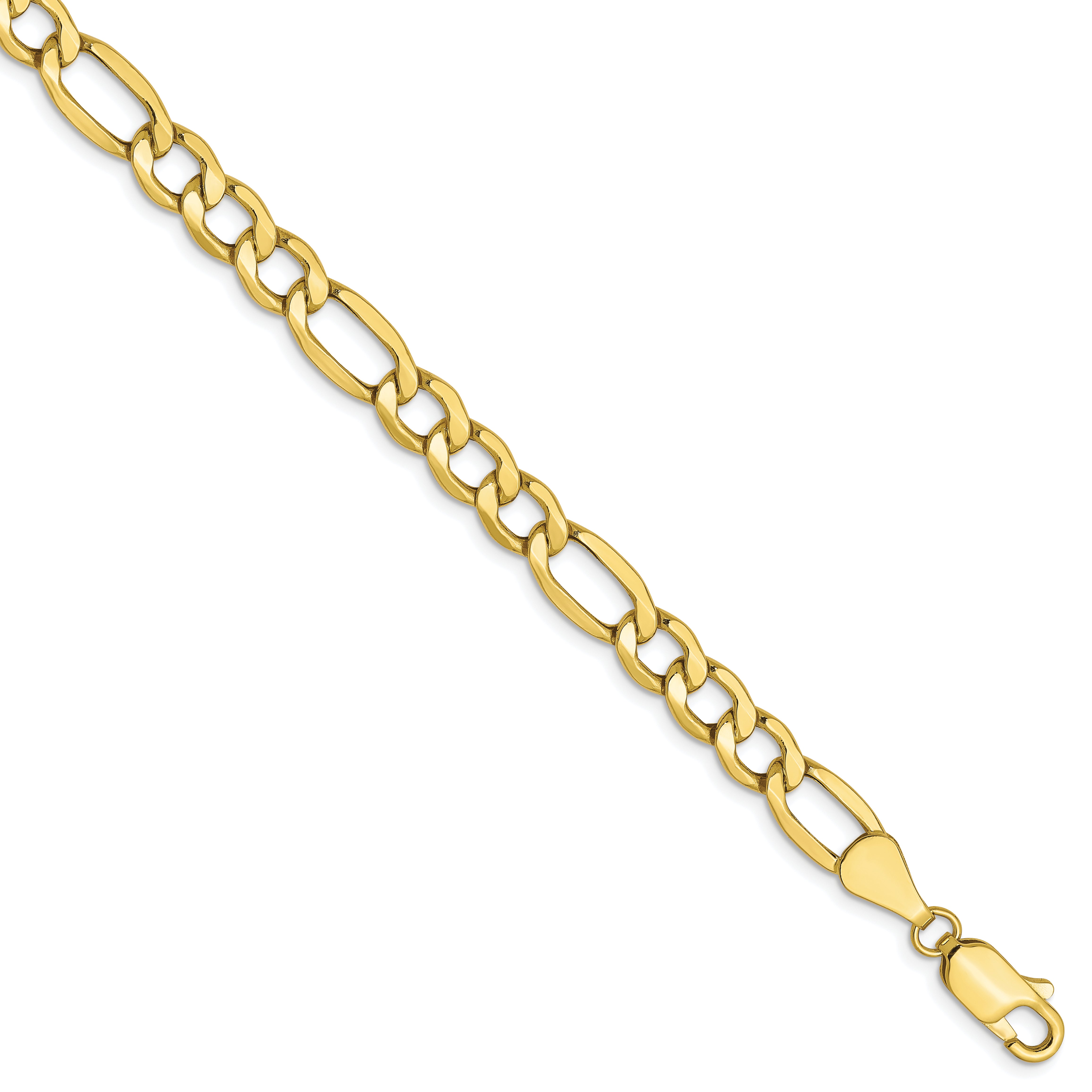 10K 5.35mm Semi-Solid Figaro Chain