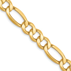 10K 7.3mm Semi-Solid Figaro Chain