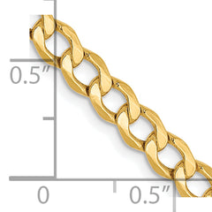 10K 4.3mm Semi-Solid Curb Chain