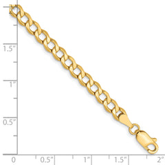 10K 4.3mm Semi-Solid Curb Chain