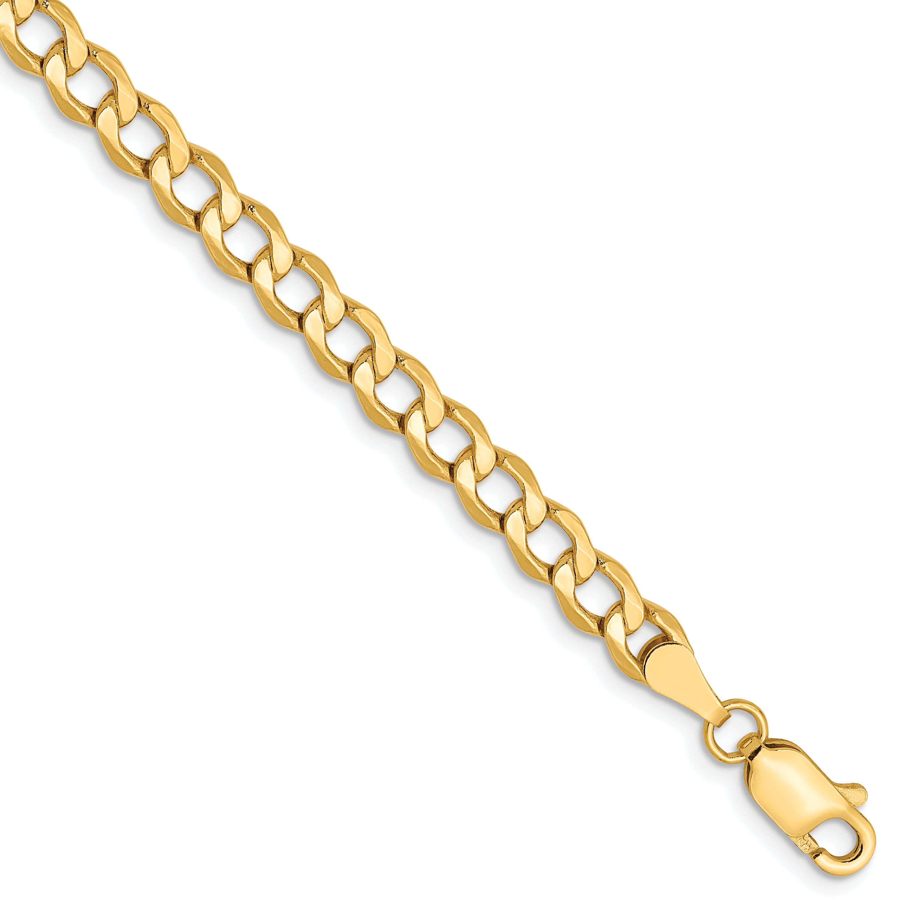 10K 4.3mm Semi-Solid Curb Chain