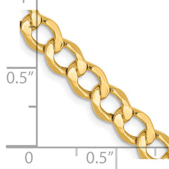 10K 5.25mm Semi-Solid Curb Chain