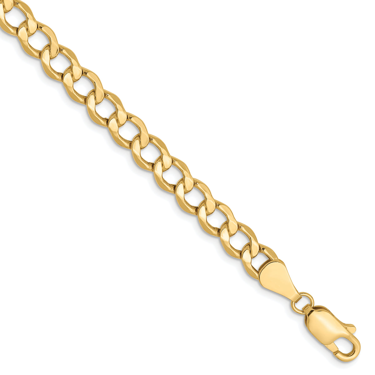 10K 5.25mm Semi-Solid Curb Chain