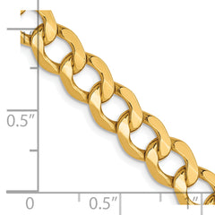 10K 6.5mm Semi-Solid Curb Chain