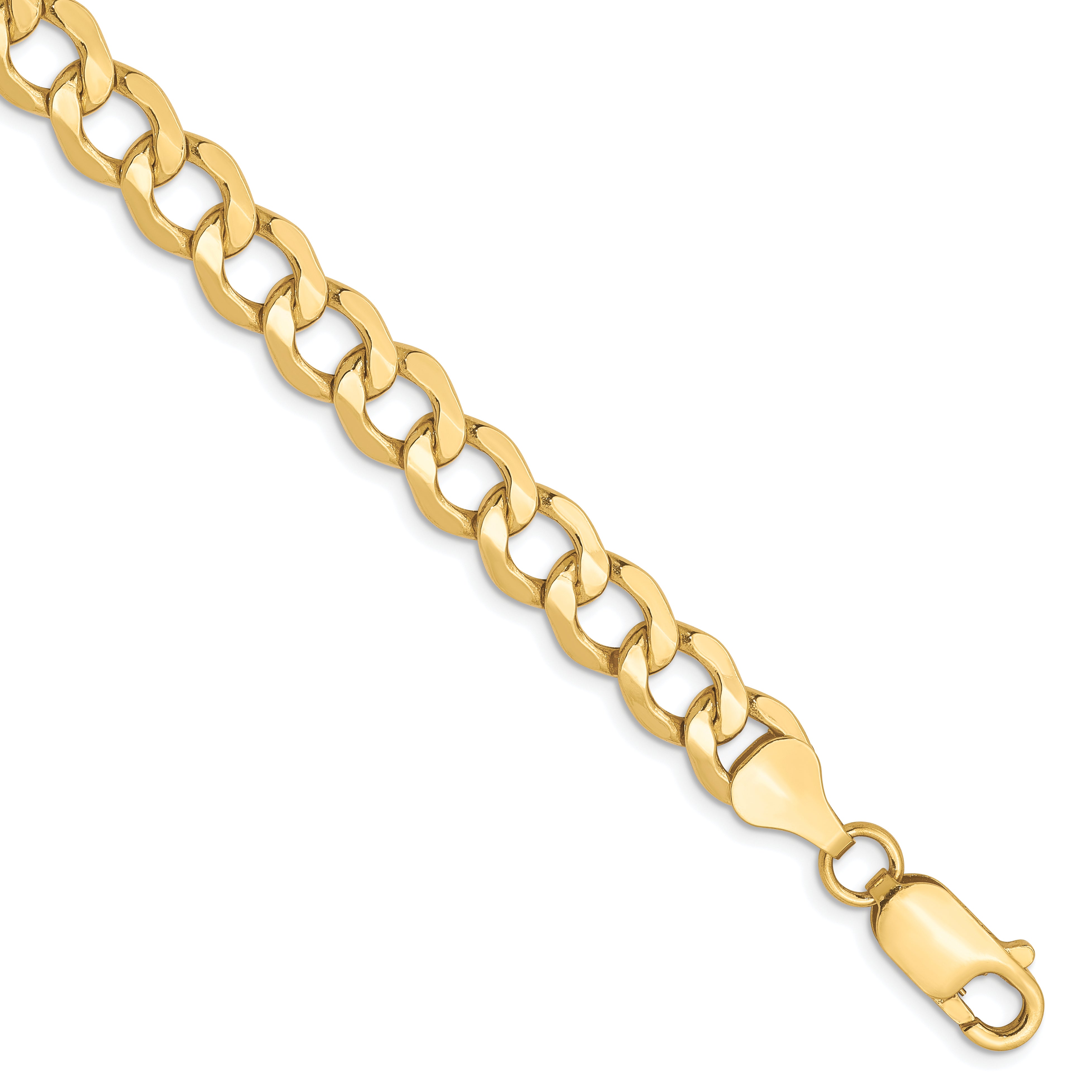 10K 6.5mm Semi-Solid Curb Chain