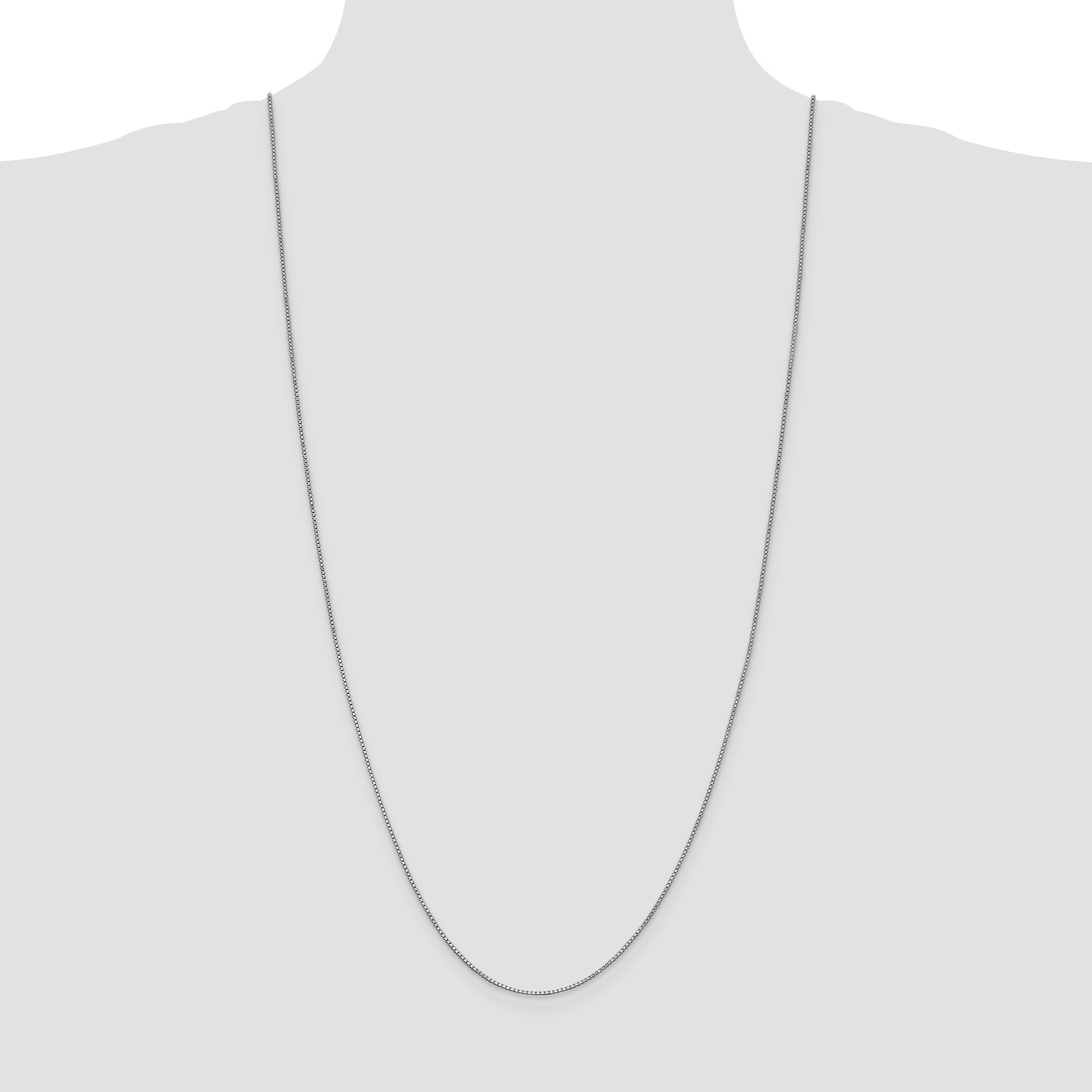 14K White Gold 1mm Box Chain