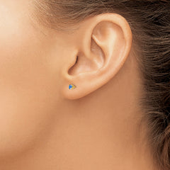 Inverness 24k Plated September Blue Crystal Birthstone Earrings