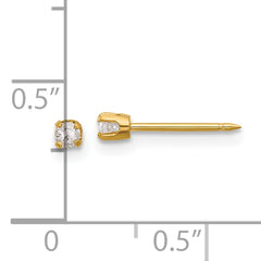 Inverness 14K Polished .10ct Diamond Post Earrings