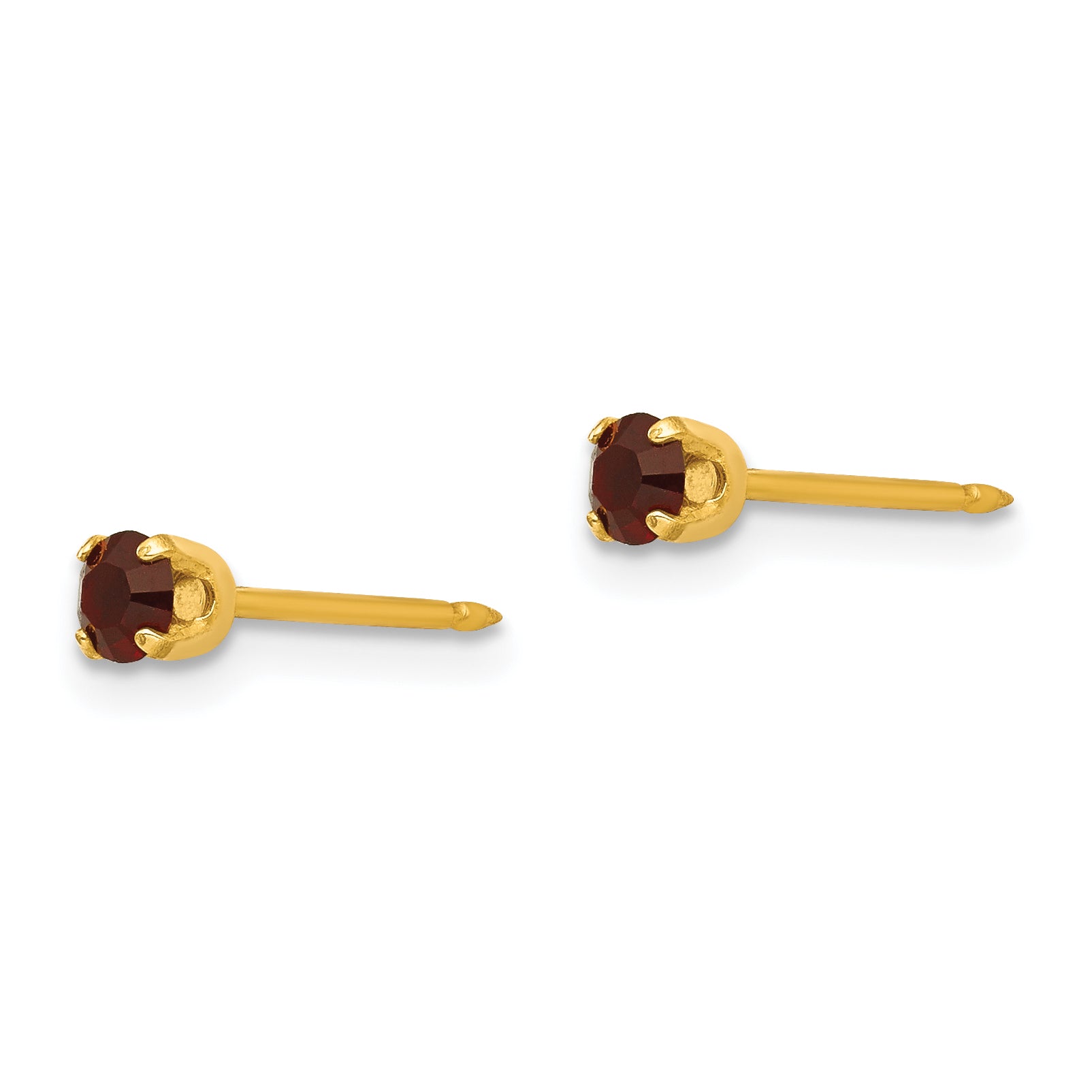 Inverness 14k 3mm January Crystal Birthstone Post Earrings