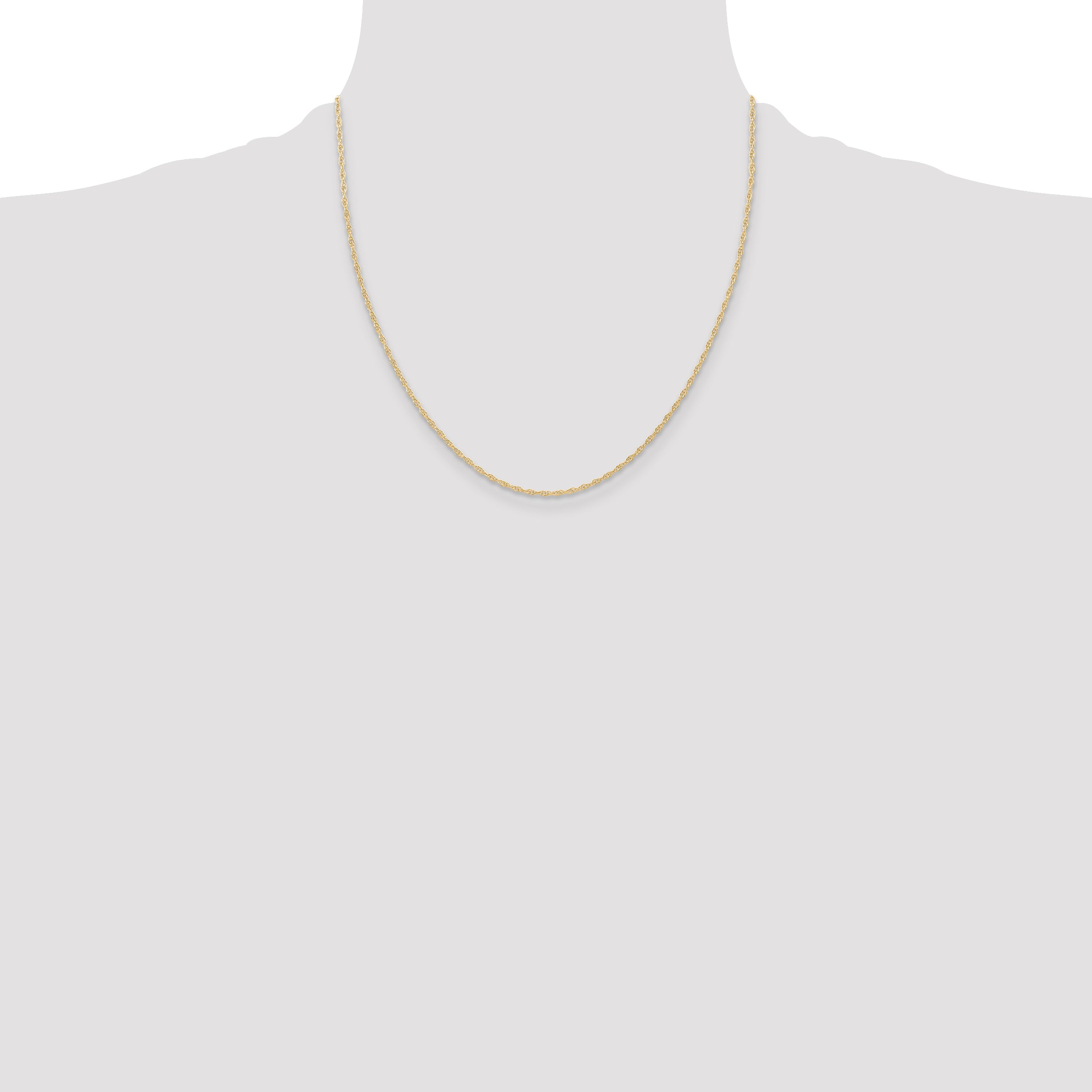 Sophia Jewelers 14K Gold Polished Cable Rope Necklace for Women