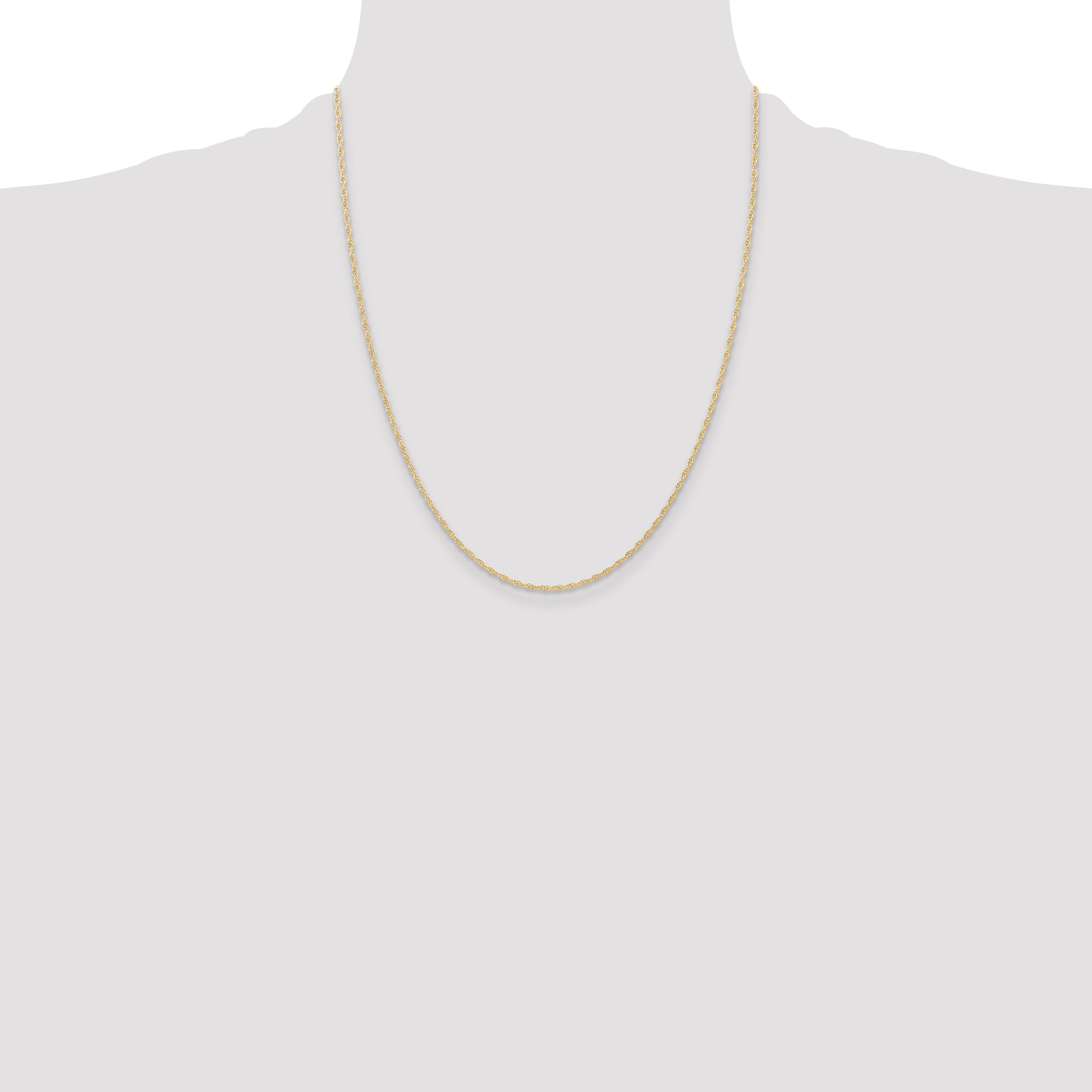 Sophia Jewelers 14K Gold Polished Cable Rope Necklace for Women