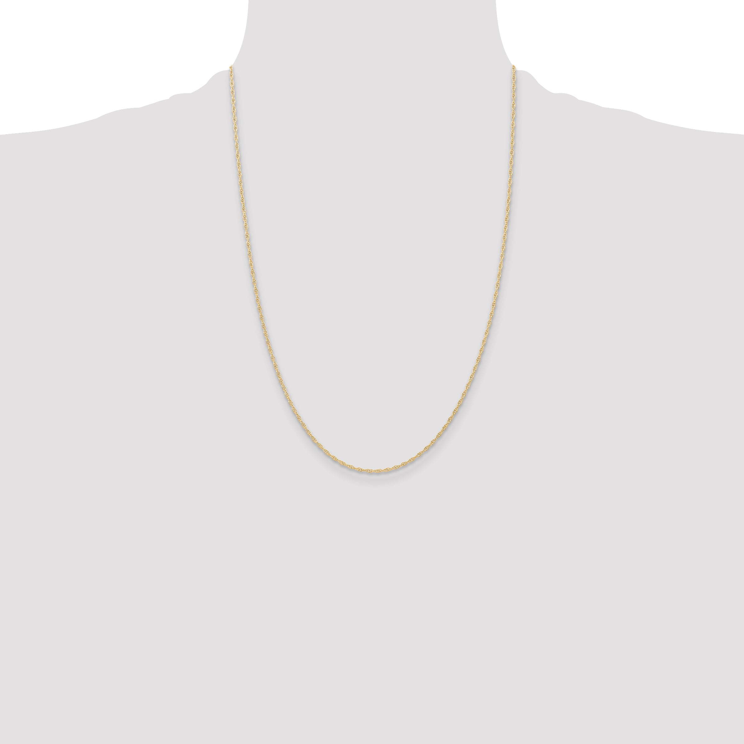 Sophia Jewelers 14K Gold Polished Cable Rope Necklace for Women