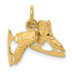 14k 3-D    PAIR    Of Ice Skates Charm