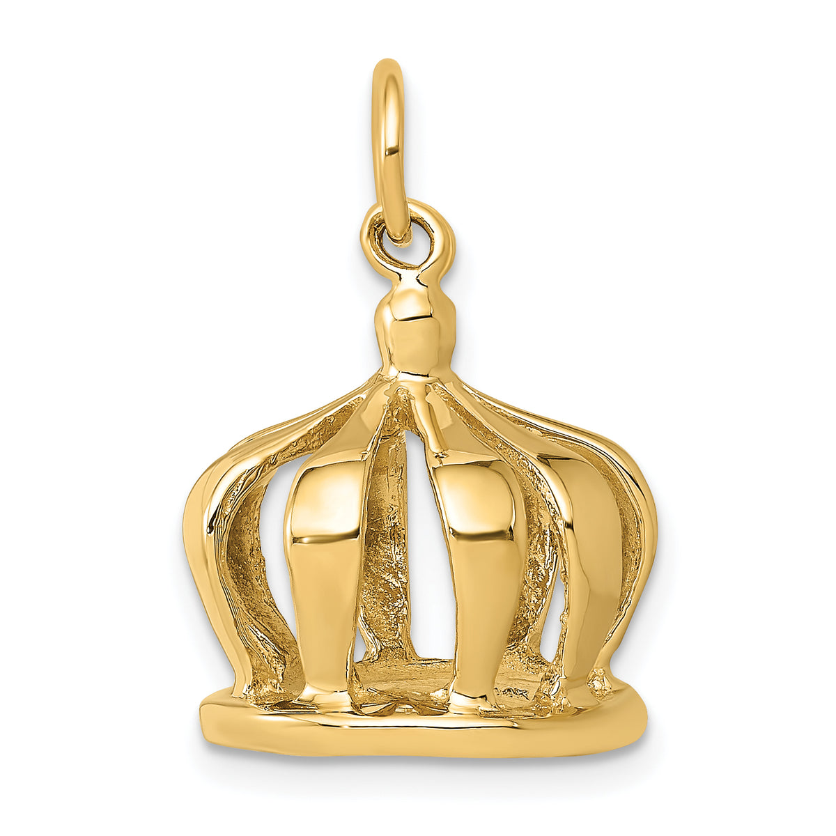 14k 3D Crown Charm