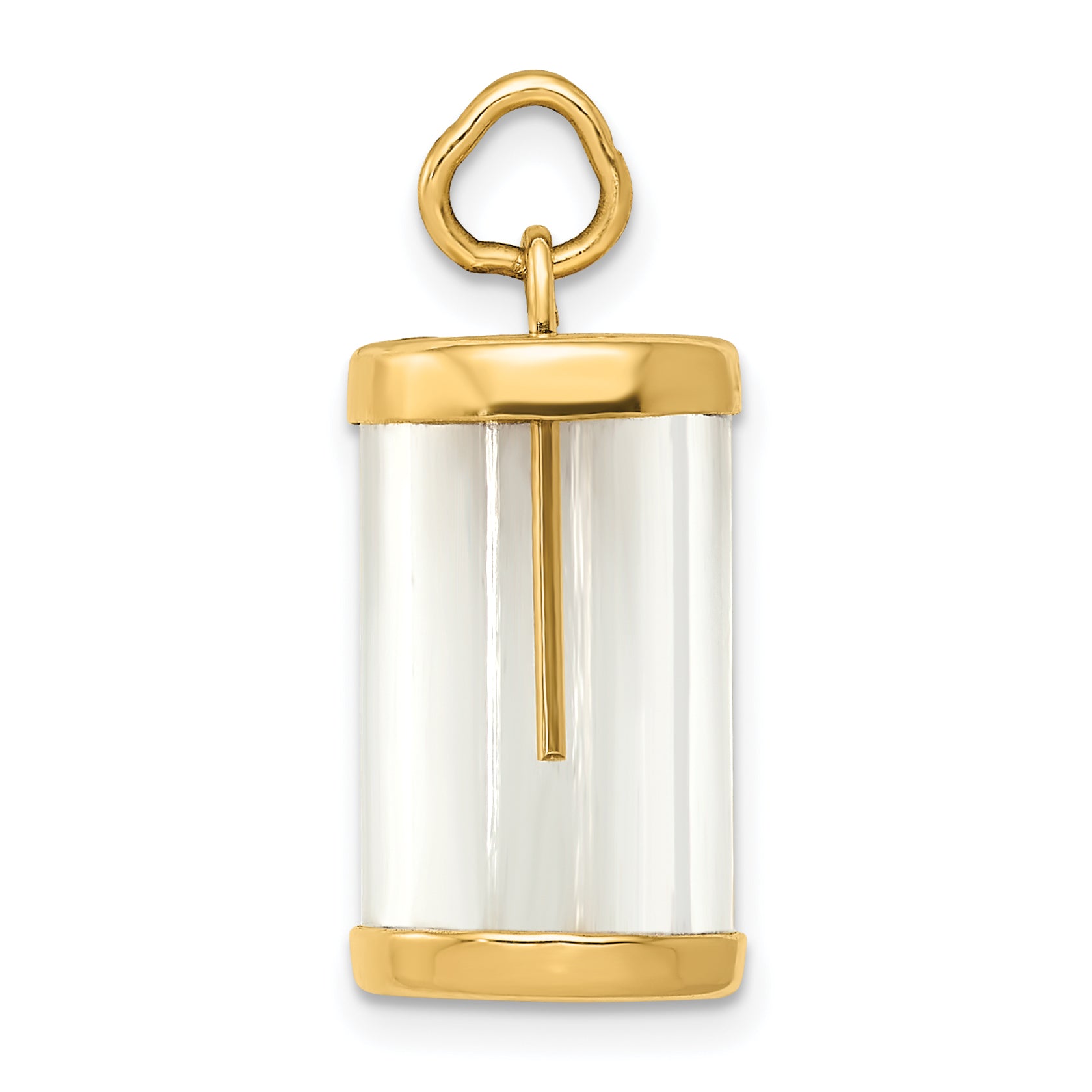 14K Gold Fillable Capsule Charm with 3D Design and Opening Feature