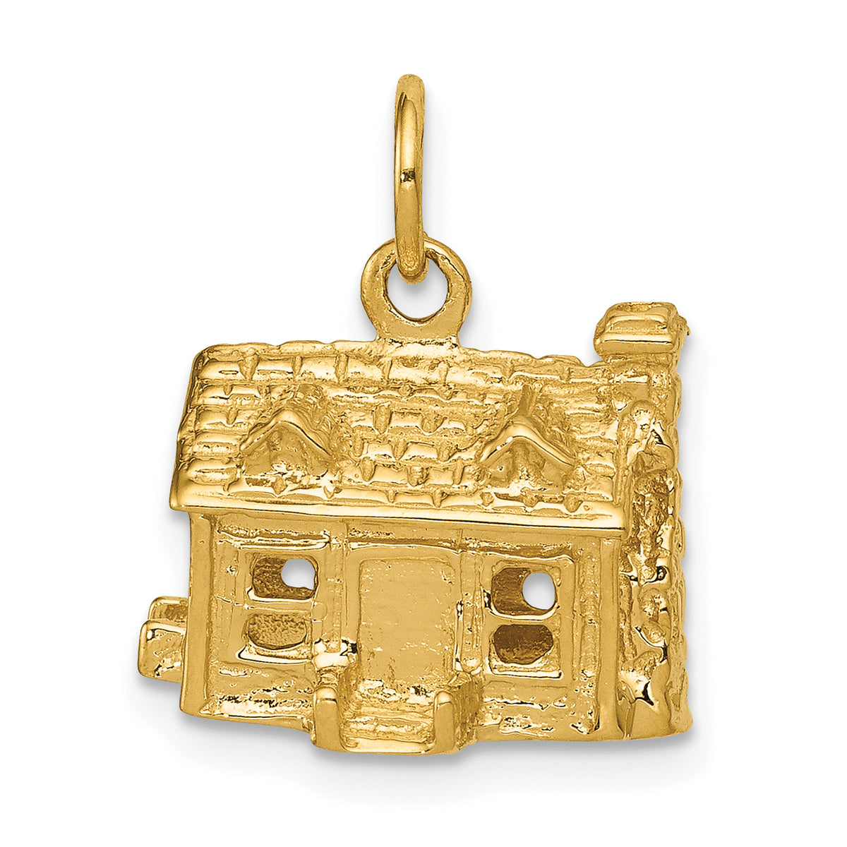 14k 3-D House Charm