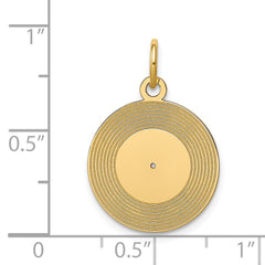 14k Record Album Charm