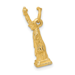 **14K Gold 3D Statue of Liberty Charm with Polished Finish  Elegant Symbol of Freedom**