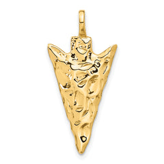 14k 3D Arrow Head Charm