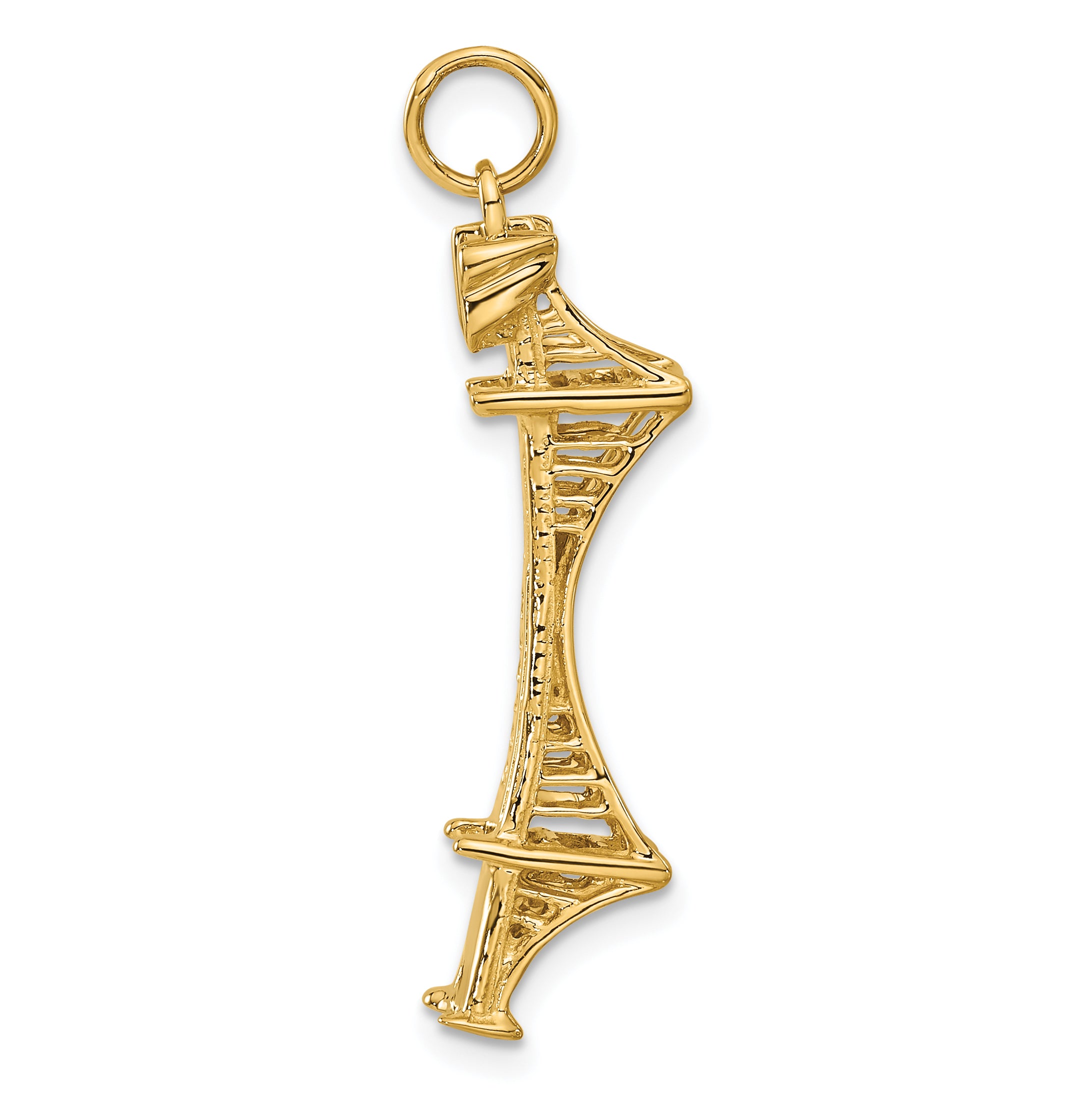 14k 3D Golden Gate Bridge Charm