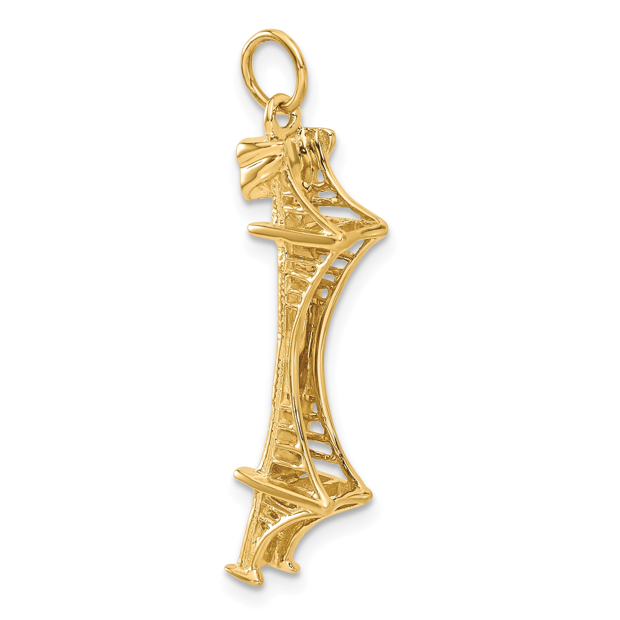 14k 3D Golden Gate Bridge Charm