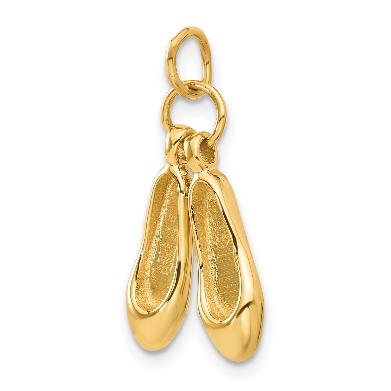 14K 3D Ballet Slippers Charm