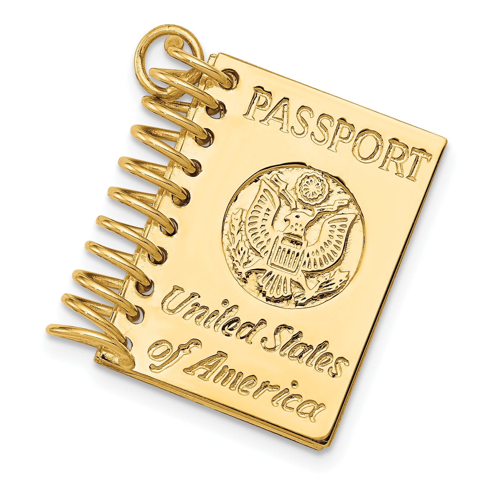 14k 3D Passport Opens Charm