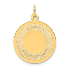 14K HAPPY ANNIVERSARY Charm