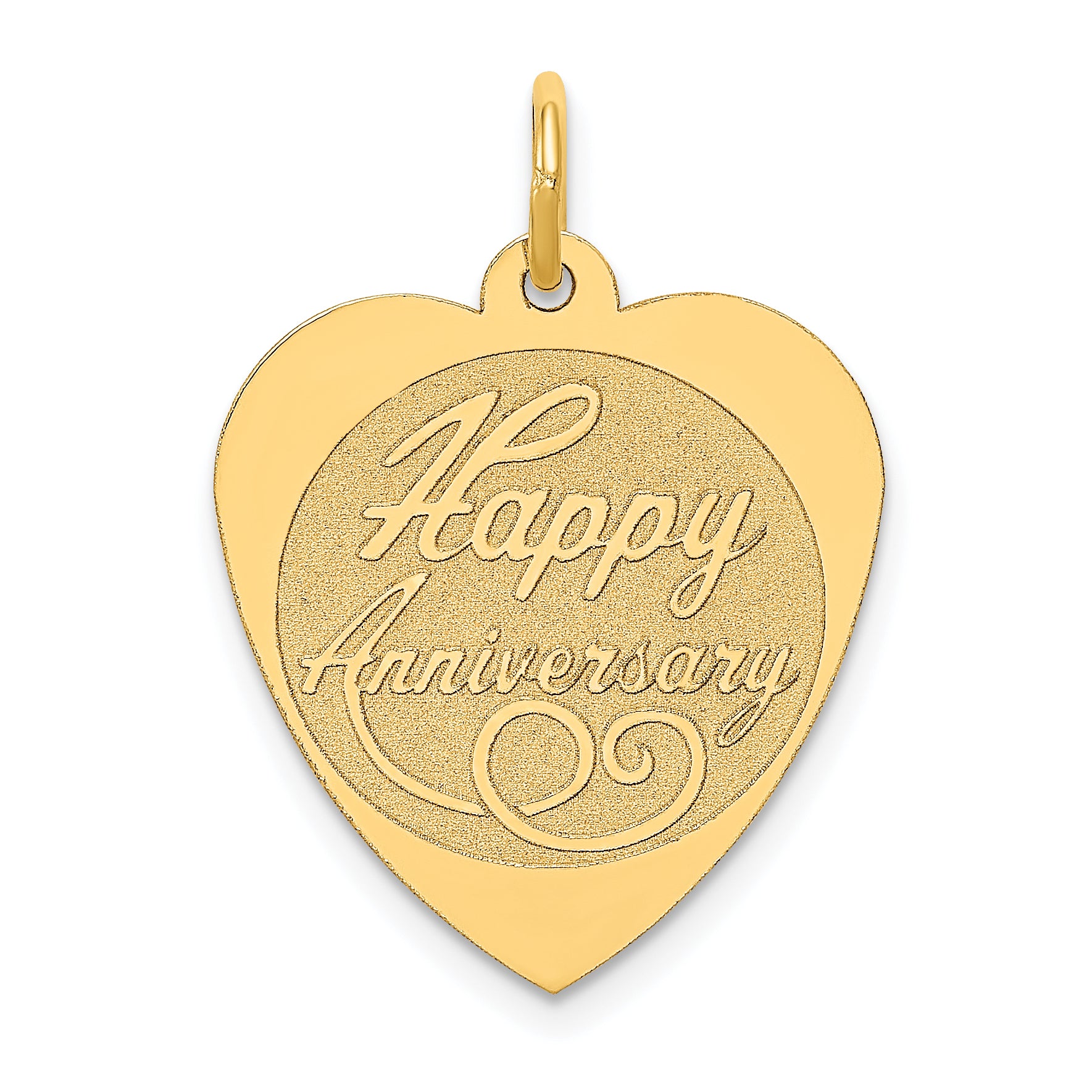 14K HAPPY ANNIVERSARY Heart Charm