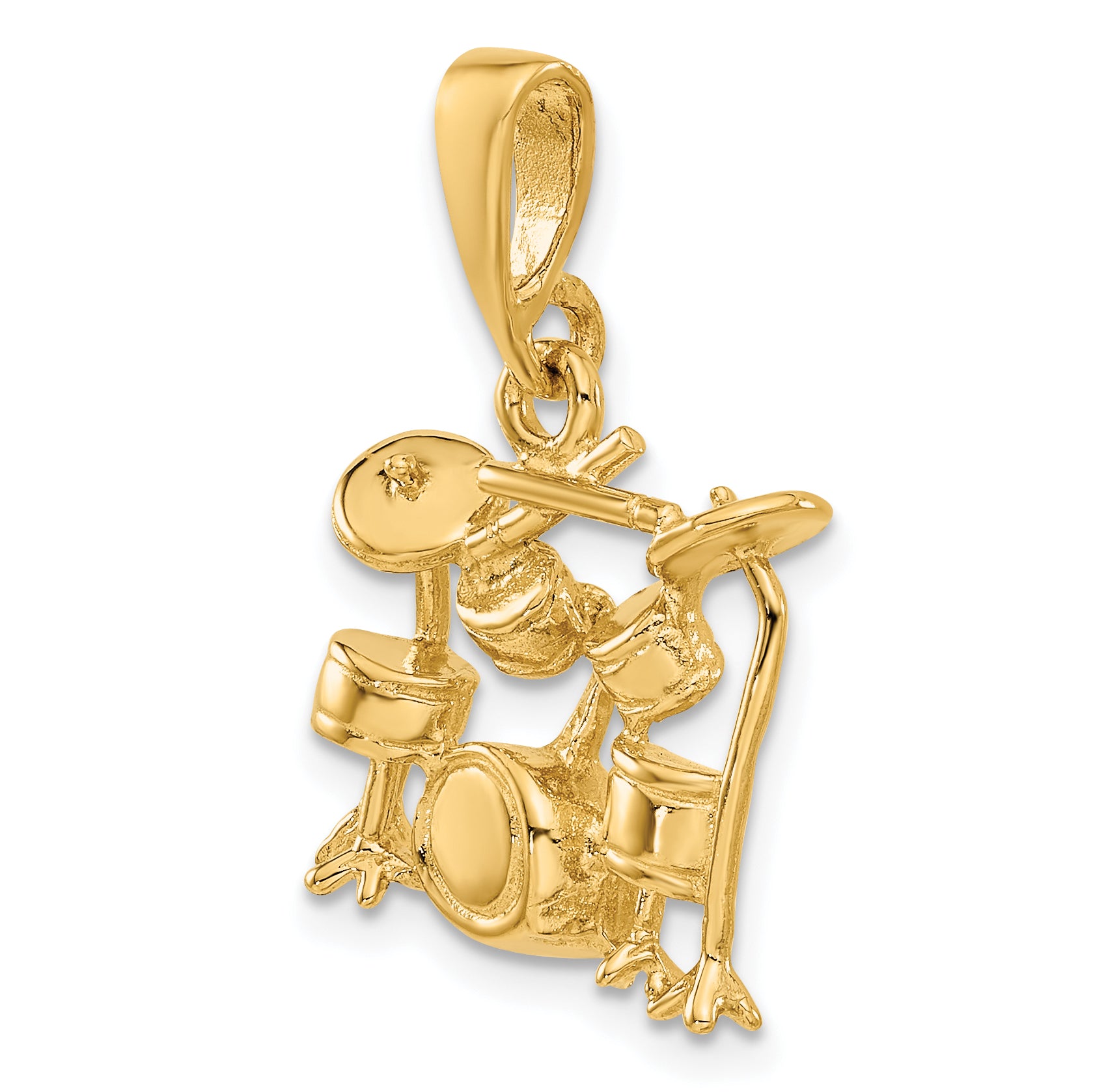 14K 3D Drum Set Charm