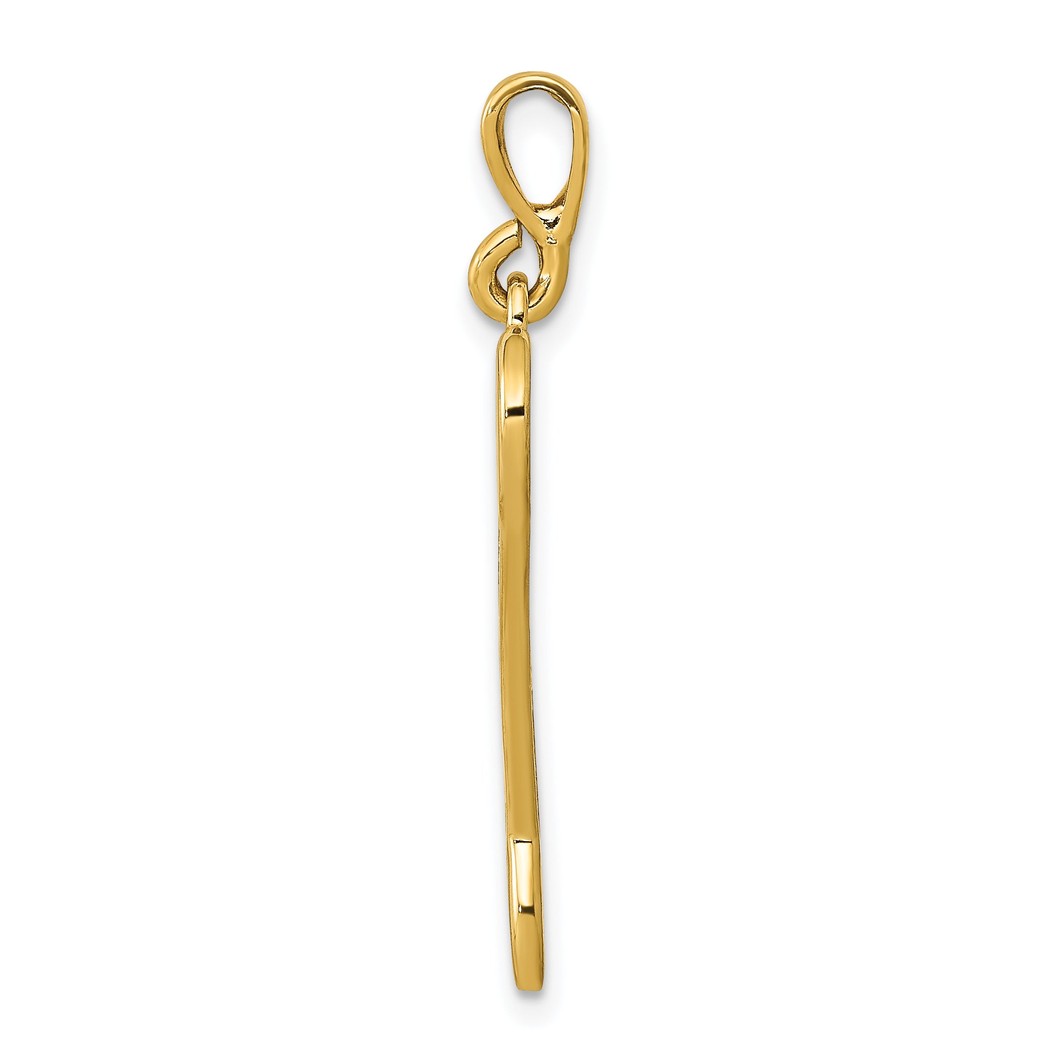 14K Gold 3D Wrench Charm for Men  Polished Solid Design