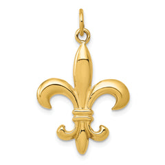 14k Solid Fleur de Lis 3-D Charm