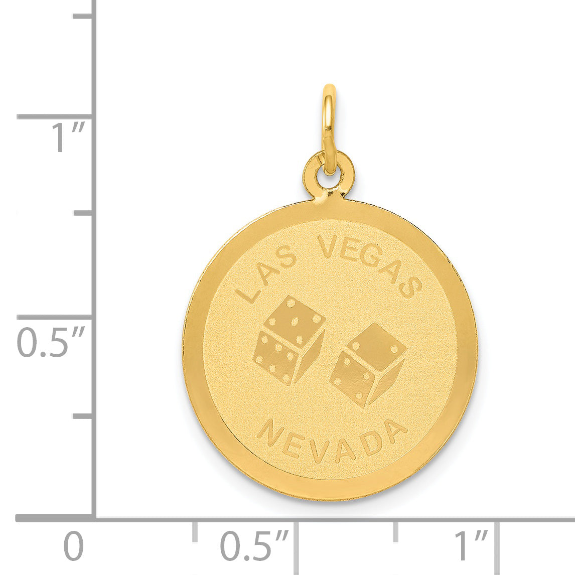 14k LAS VEGAS Disc Charm