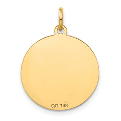 14k Merry Christmas Disc Charm