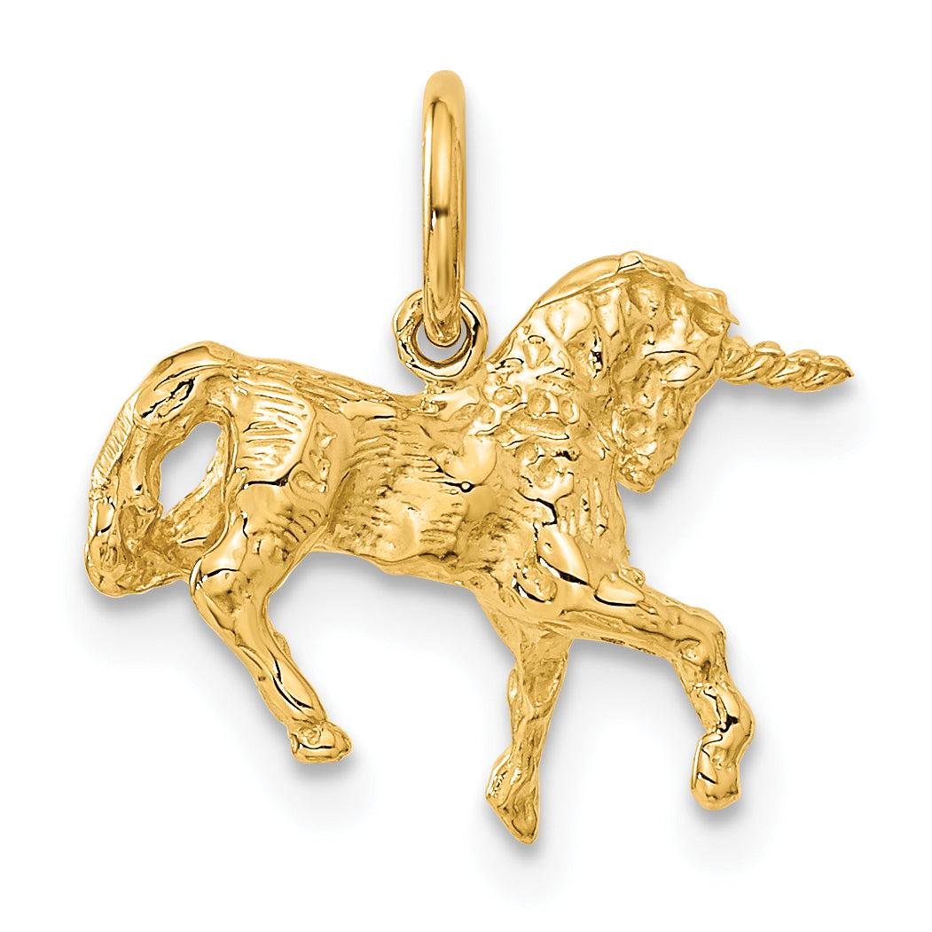 14k Unicorn Charm