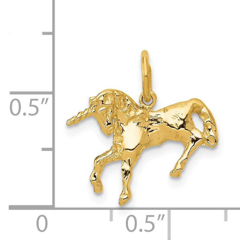 14k Unicorn Charm