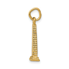 14K Gold Washington Monument 3D Charm with Polished Finish