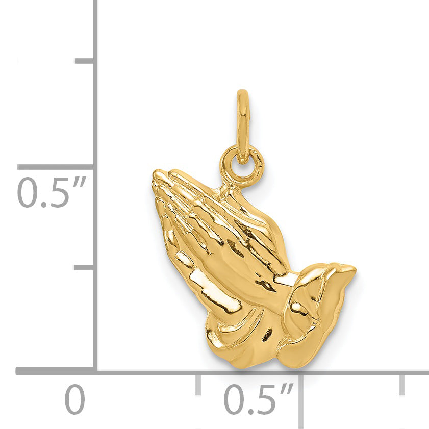 14k Praying Hands Charm