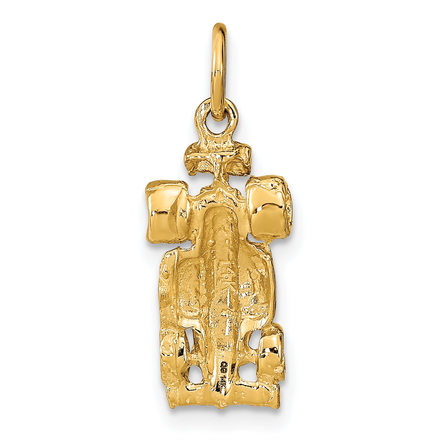 14k 3-D Race Car Charm